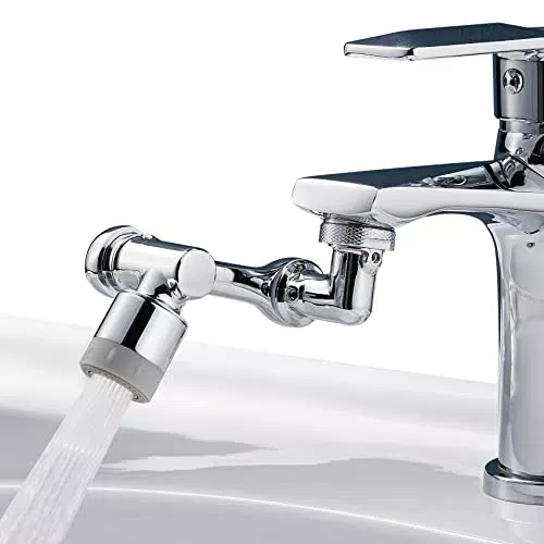 Rubinetto Rotante 1080 Gradi, Prolunga Rubinetto Bagno Areatore Rompigetto con Filtro Antispruzzo