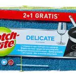 Scotch-Brite, Spugna in Paglietta Laminato 2+1 Unidades Blu-Senza Righe