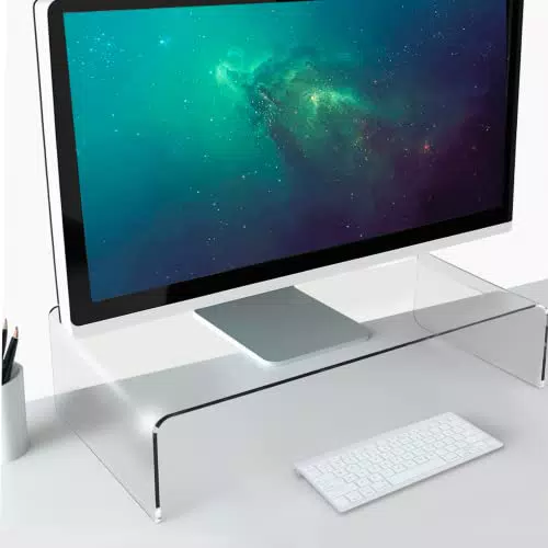 semper plastic Supporto per monitor in vetro acrilico trasparente