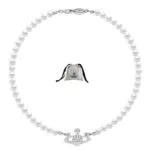 Senteria Saturno Collana di perle di cristallo strass saturno