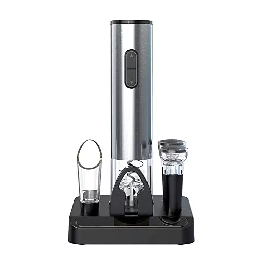 Set apribottiglie elettrico, cavatappi elettrico con tagliacapsule