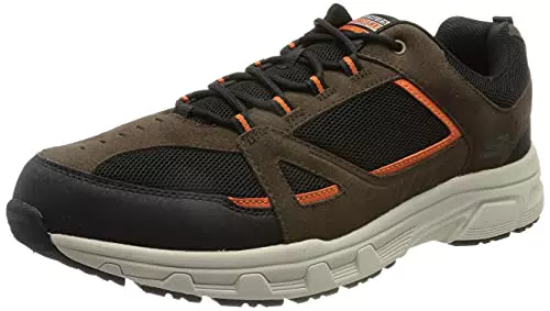 Skechers Oak Canyon Duelist, Sneaker Uomo, Chocolate Leather/Pu/Mesh/Black Trim