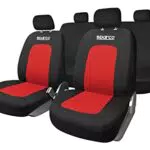 Sparco Set completo di coprisedili Sport Nero/Rosso universali