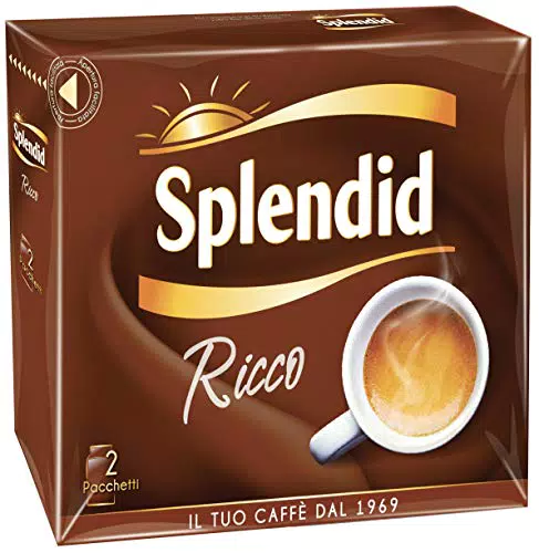 Splendid - Caffè Macinato Gusto Ricco - Miscela Caffè per Moka - 8 confezioni Bipack da 250 gr
