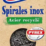 SPONTEX Spirale in acciaio riciclato, 2 spirali in acciaio inox disincrostanti