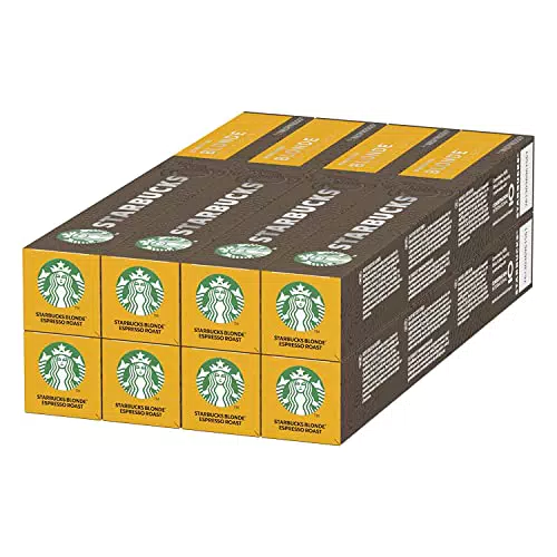 Starbucks Blonde Espresso Roast di Nespresso, 8 Astucci da 10 Capsule