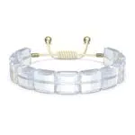 Swarovski Letra Bracciale in Cristalli Swarovski, Placcato in Tonalità Oro