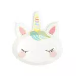 Piattini in Carta Unicorno Confezione da 8 Pezzi