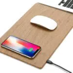 Tapcell - Tappetino per mouse ultra sottile, caricatore a induzione Qi wireless per smartphone