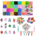 tech LIVING kit per la creazione di braccialetti con elastici, 1800 pezzi