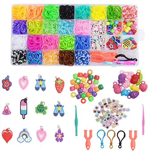 tech LIVING kit per la creazione di braccialetti con elastici, 1800 pezzi