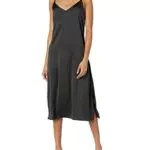 The Drop Ana Abito sottoveste, con scollo a V, effetto seta da Donna