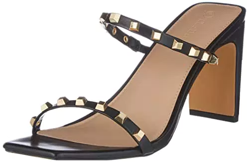 The Drop Avery - Sandali Con Tacco Alto A Due Cinturini da Donna, nero, 43