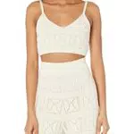 The Drop Diza Crochet Bralette, Betulla, 46