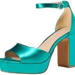 The Drop Hamalie Platform Sandal da Donna, Raso di giada
