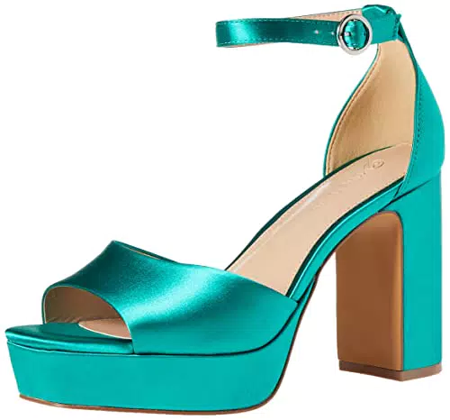 The Drop Hamalie Platform Sandal da Donna, Raso di giada
