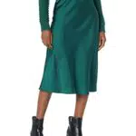The Drop Maya, Gonna Sottoveste, Effetto Seta da Donna, Verde Trek, M