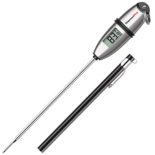 ThermoPro TP02S Termometro da Cucina Digitale a Lettura Instantanea con Sonda Lunga 13.5cm e Display LCD Termometro per Carne