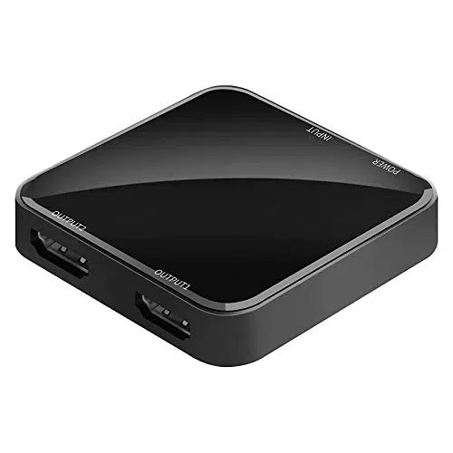 Tihokile HDMI Splitter 4K, Sdoppiatore HDMI 1 Ingresso 2 Uscite Duplicatore HDMI Supporta 4K 2K e 1080 per Blu-Ray Lettore