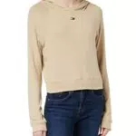 Tommy Hilfiger Felpa con Cappuccio Sottile e Morbida, Beige