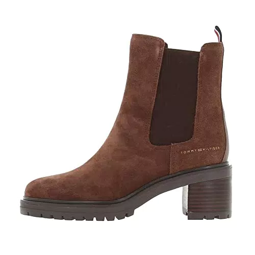 Tommy Hilfiger Stivali Chelsea  da Donna, Marrone