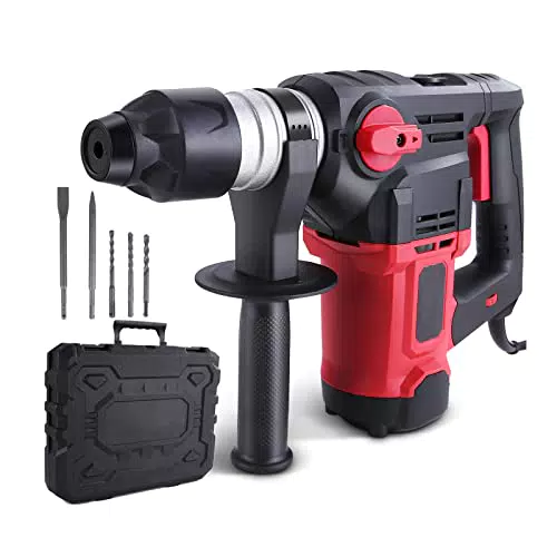 Trapano a Percussione 1500W SDS PL.4J 4350BPM 0-880RPM Trapano Elettrico Rotativo con Frizione di Sicurezza e Tecnologia di Smorzamento Delle Vibrazioni Trapano a Percussione per Impieghi Gravosi