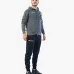 TUTA KING FELPA GRIGIO SCURO/NERO Tg. 2XS