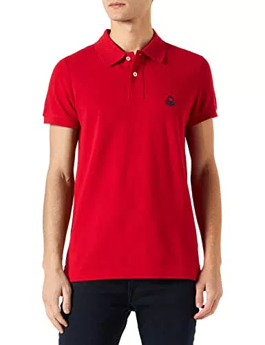 United Colors of Benetton Polo 3089J3178 Uomo, Rosso 015