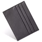 URAQT Porta Carte di Credito in Pelle, marrone scuro