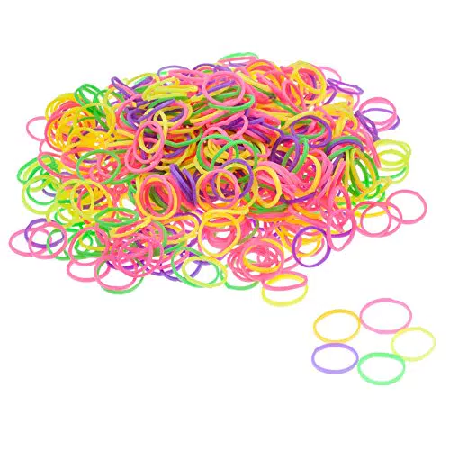 VAGA confezione risparmio con 600PCS ottima qualità Colori misti fosforescente Strong Loom/elastici in gomma con glitter e mollette a forma di S ganci in plastica/in colore trasparente