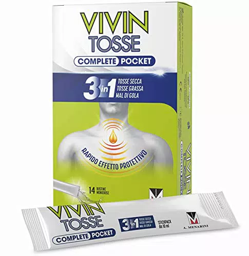 Vivin Tosse Complete Pocket 14 bustine. Sciroppo per mal di gola