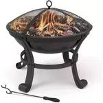 VOUNOT Braciere da Esterno Ø 55 cm con Copertura Protettiva