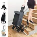 VOUNOT Carrello Spesa Tre Ruote Pieghevole, Carrello Portaspesa Richiudibile