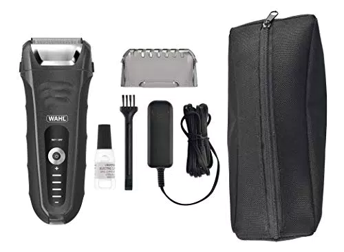 WAHL Aqua Shave Rasoio Elettrico per Uomo, a Batteria agli Ioni di Litio