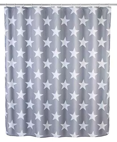WENKO Tenda doccia antimuffa Stella, Poliestere, 180 x 200 cm