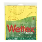 Wettex Pannospugna Morbido 100% Naturale, Confezione da 3 Panni