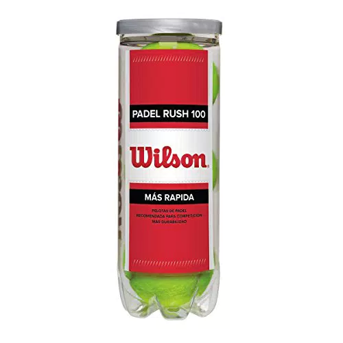 Wilson Rush 100, Palline Da Padel Confezione 3 Compatibili Con Ogni Tipo Di Campo Wrt136500 Unisex Adulto
