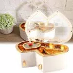 Wosume Carillon portagioie Musicale - Astuccio portagioie Musicale per Ballerina Doppio Cuore per Bambine