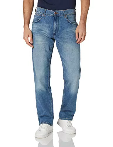Wrangler Greensboro Jeans Straight, Blu, Uomo