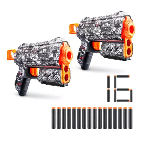 XSHOT- X-Shot Skins Flux, Illustrate, Schiuma Dardo Blaster