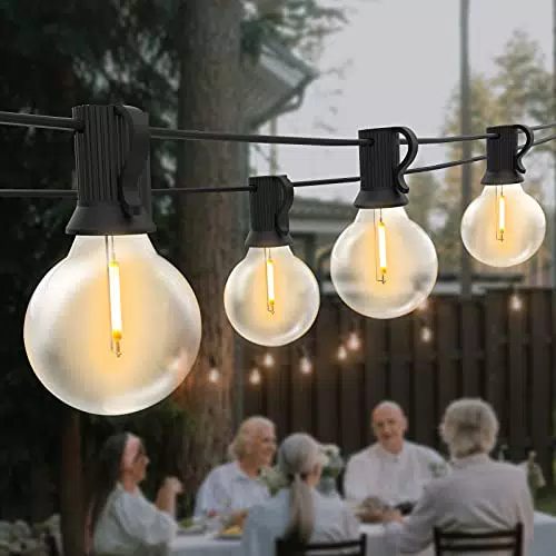 Yuusei Catena Luminosa, 7.6M Luci LED con 12+1 G40 Lampadine, IP45  Impermeabile Stringa Esterno e Interno per Giardino Natale Terrazzo,  Matrimonio 