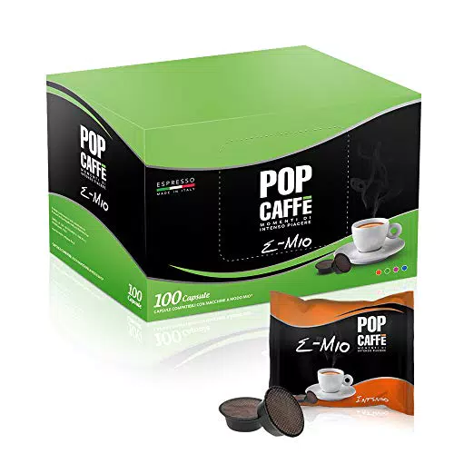 100 CAPSULE POP CAFFE' E-MIO 1 INTENSO COMPATIBILI LAVAZZA A MODO MIO