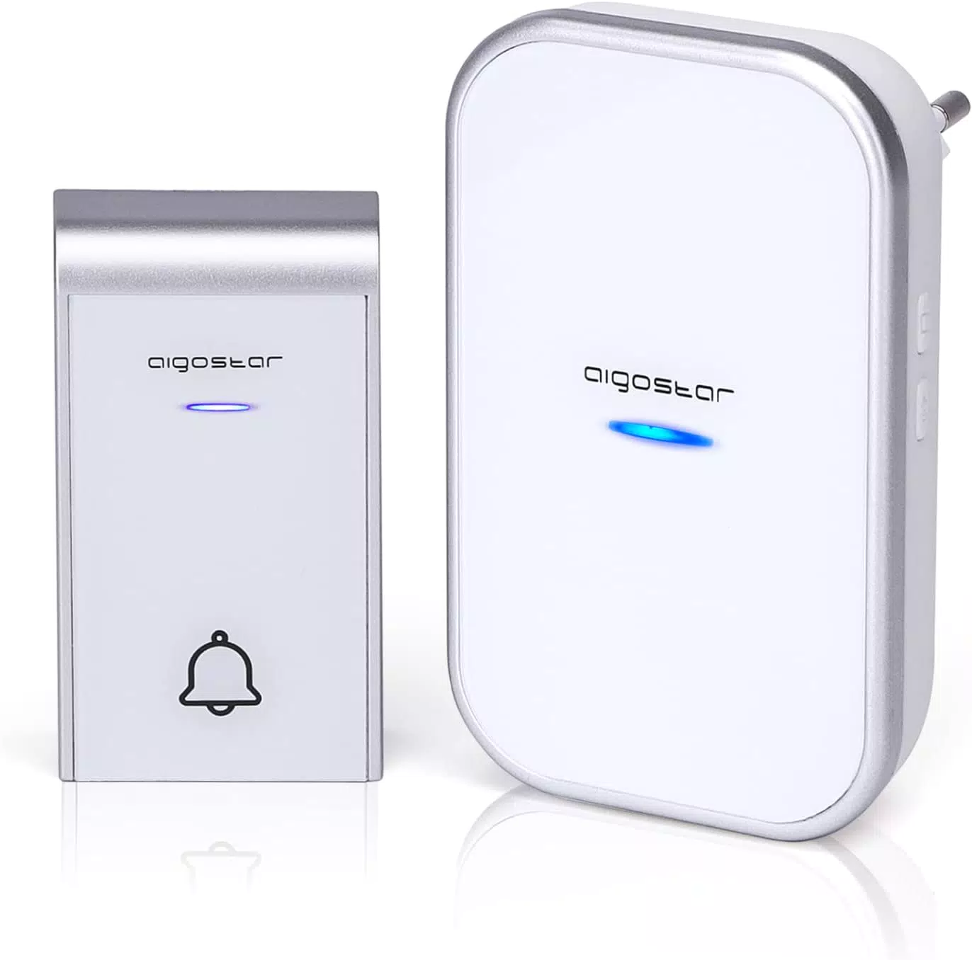 Aigostar - Campanello Senza Fili, Campanello Wireless Impermeabile IP44 da Esterno, 1 Trasmettitore + 1 Ricevitori