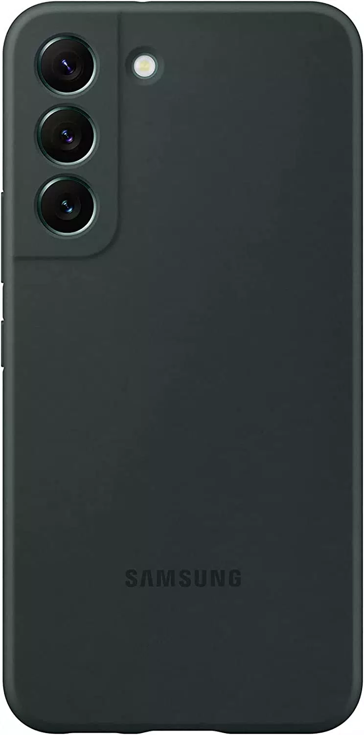 Samsung Cover in Silicone morbida per Galaxy S22 5G, Verde foresta