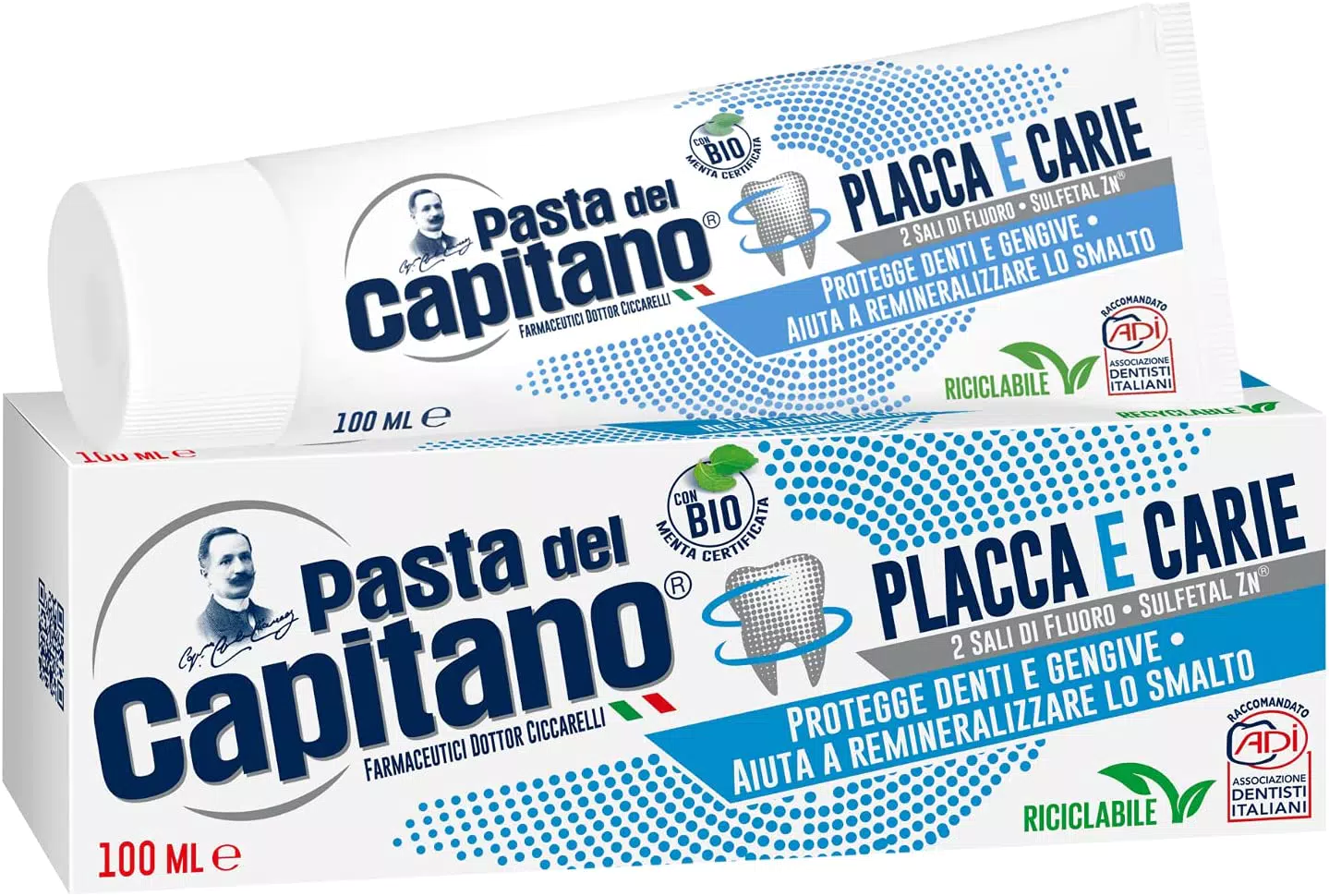 Pasta del Capitano Dentifricio Placca e Carie - 100 ml