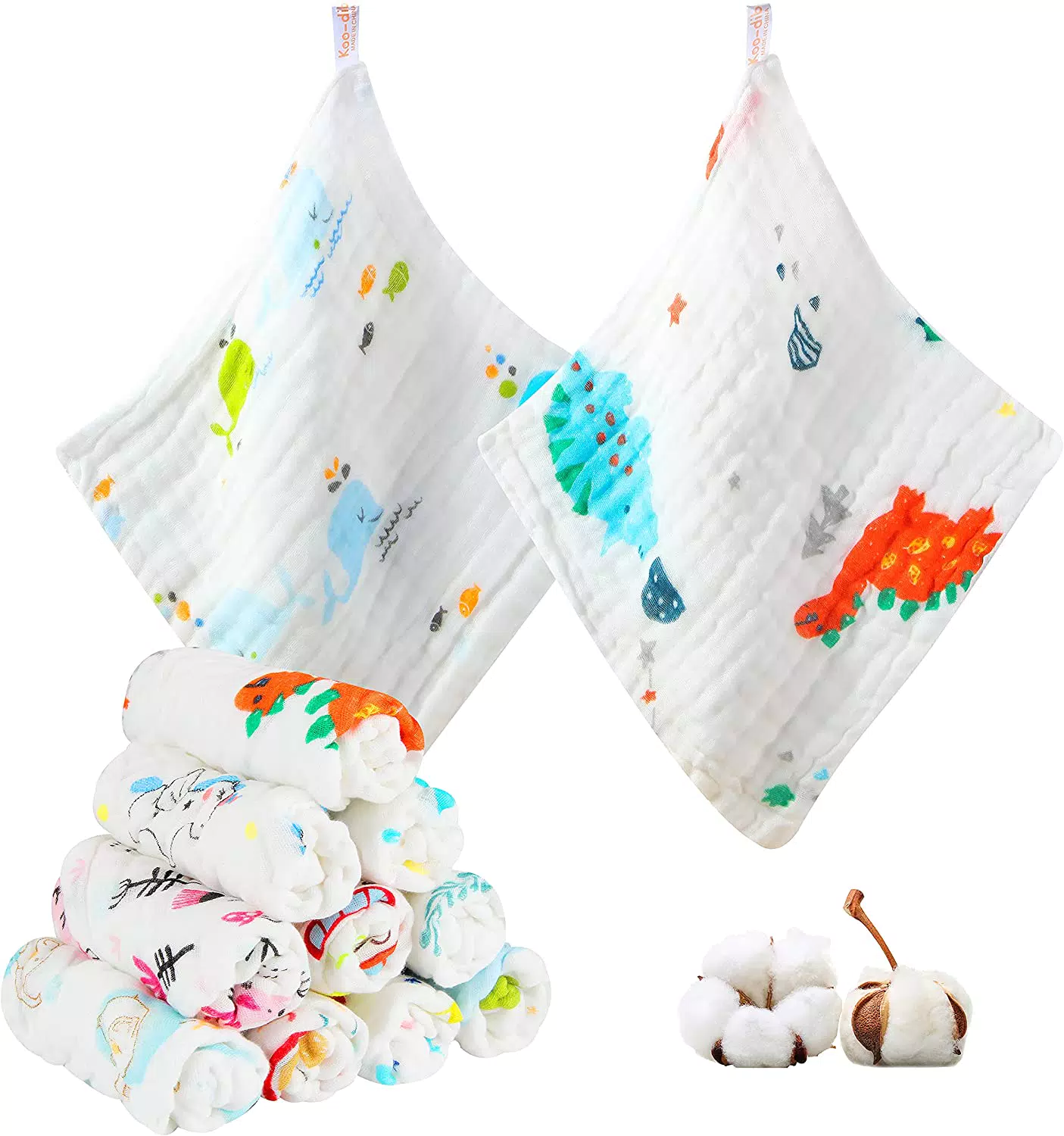 koo-dib 10 Mussole in Cotone da Neonato