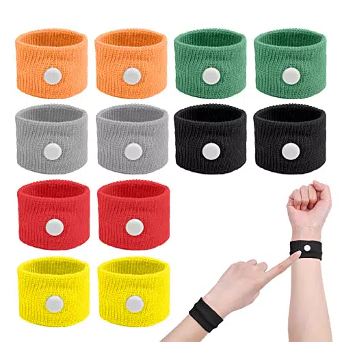 ACWOO 6 Coppie di bracciali Anti Nausea da Viaggio
