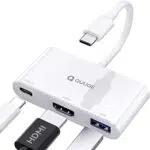 Adattatore USB C HDMI 3 in 1-QUUGE Multiporta Adattatore USB C to HDMI Ultra Sottile