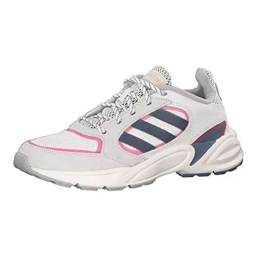 adidas 90s VALASION, Scarpe da Corsa Donna, Cloud White/Tech Ink/Real Pink S18