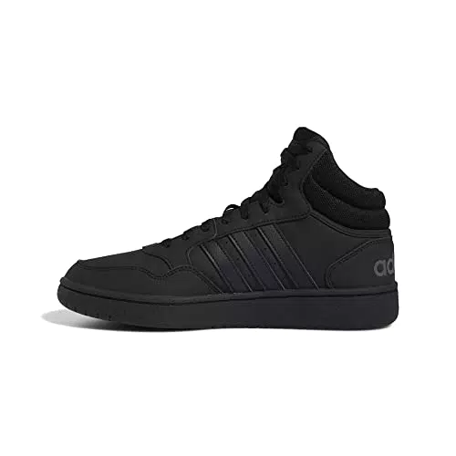 adidas Hoops 3.0 Mid, Sneaker Uomo, Nero Grigio Negbás Negbás Grisei